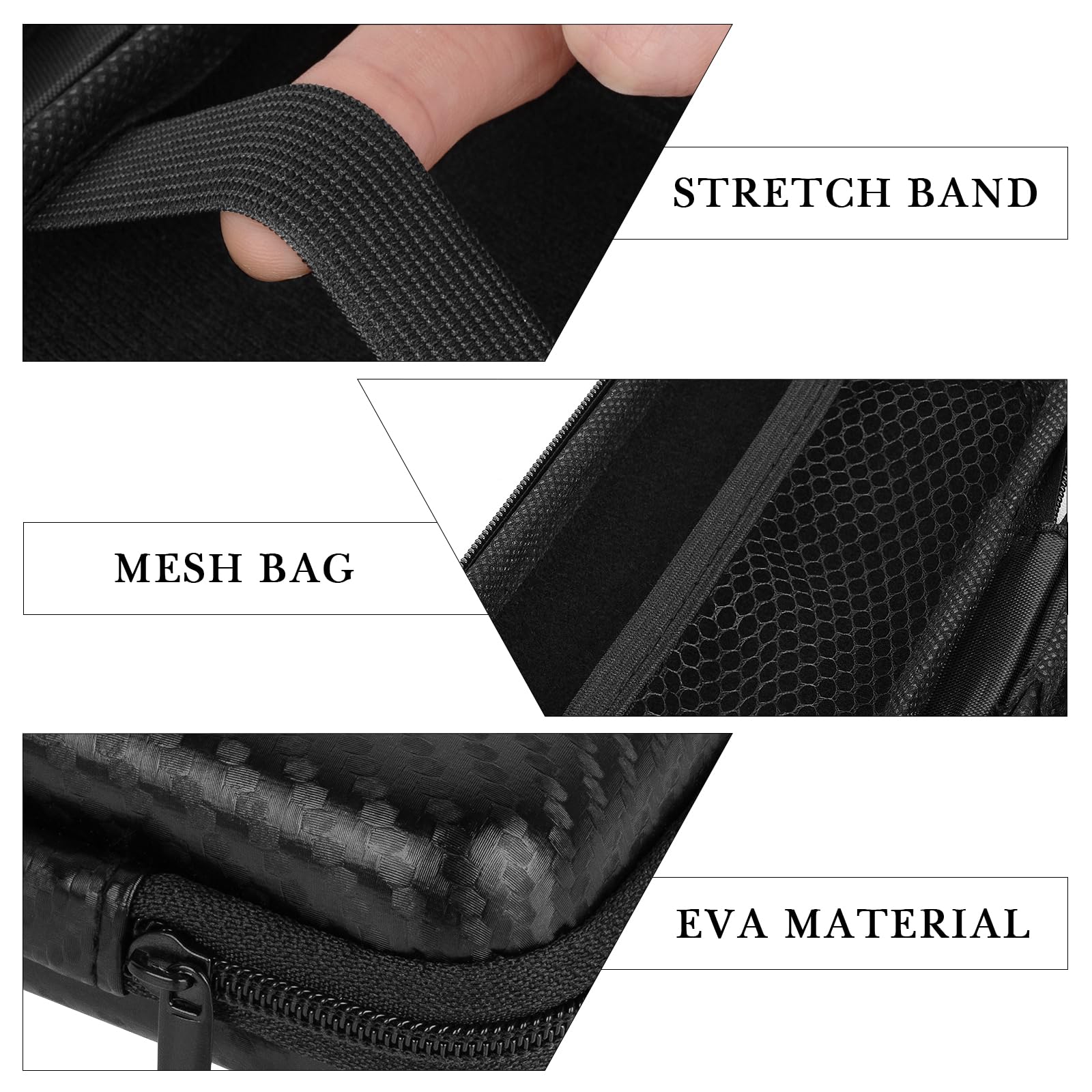 Linkidea Travel Shaver Case, Protective Mini Electric Razor Storage Bag, Compatible with Braun M60, M90, Portable Shaver Holder (Black) - Image 3