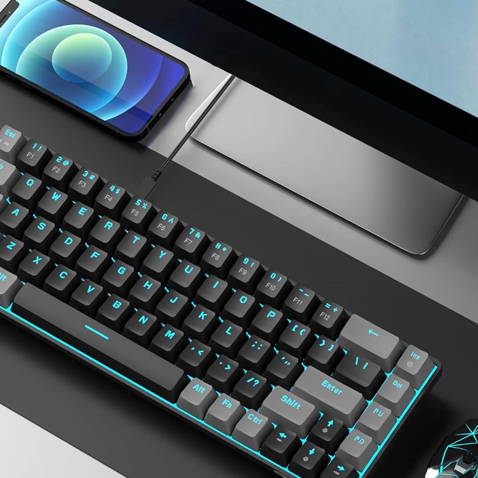 Typ C Ladekabel kompatibel mit Razer BlackWidow V3 Pro, Deathstalker V2 Pro, Ducky One 2 SF Tastatur, Wolverine V2 Chroma Controller, 1,8 m