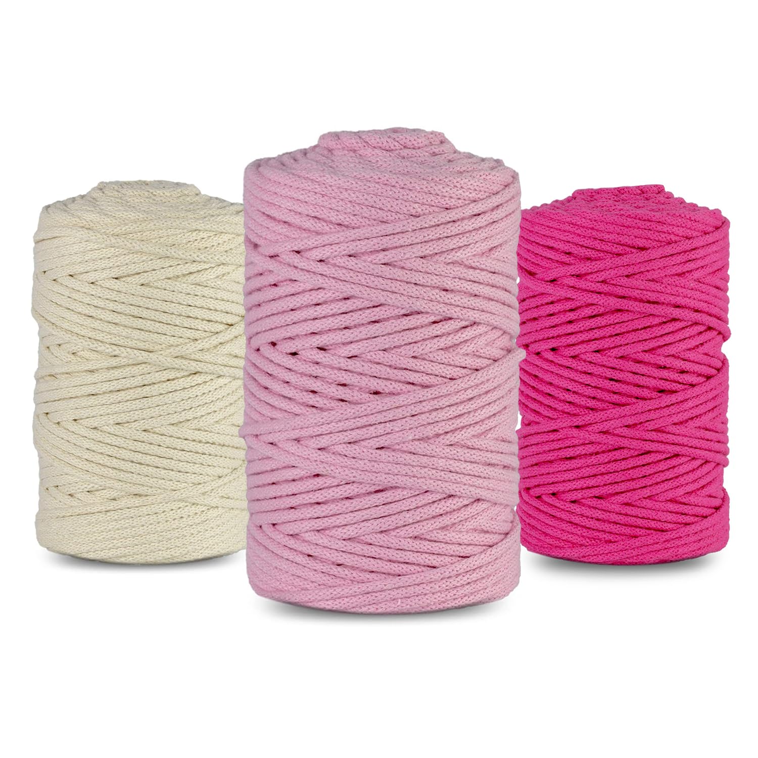 Netuno Macramé-garen, Set Van 3 Bollen, 5 Mm, 100 M, Katoenen Koord, In
