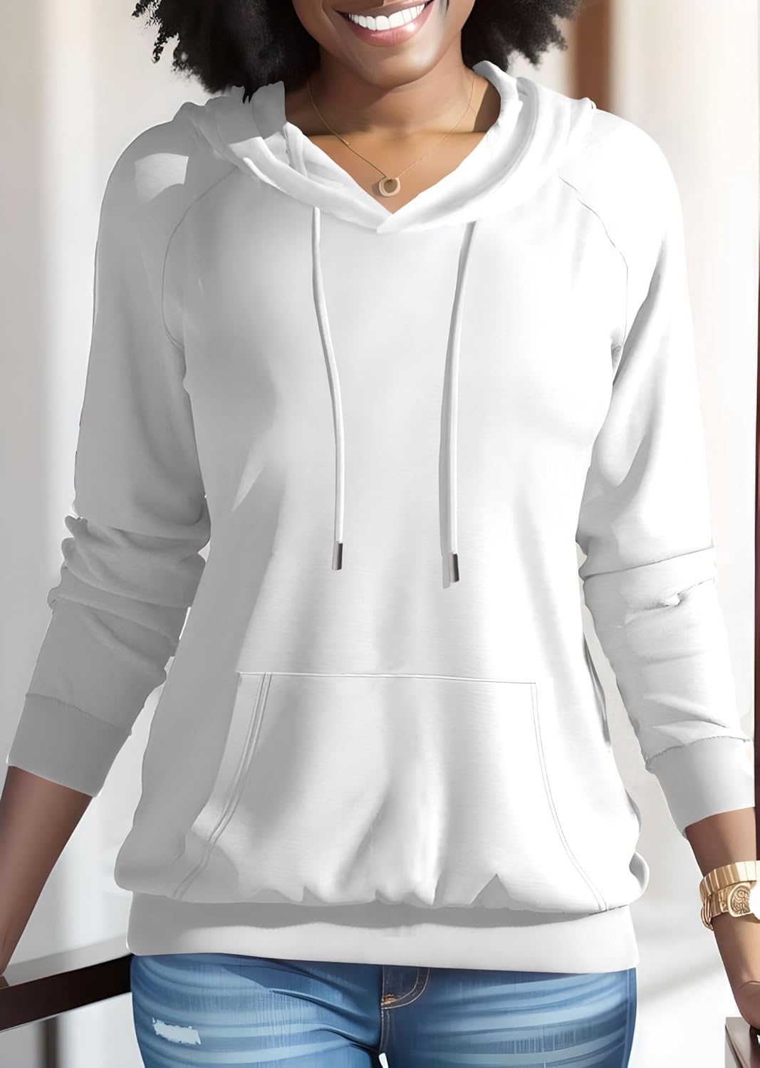 Nimsruc Hoodies For Women Pullover Casual Long Sleeve Oversized Sweatshirts - Image 2