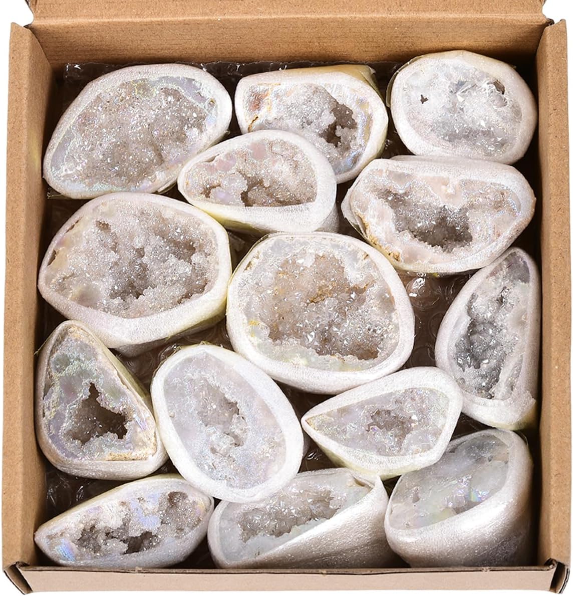 JIC Gem Mix Rough Crystals and Healing Stones in Gift Box Raw Stones and Crystals Natural Mineral Gemstone Specimen About 1.7 Lbs
