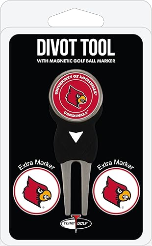 Vista 48 de Team Golf NCAA - Herramienta Divot con 3 marcadores de pelota de golf, los marcadores son esmaltes magnéticos extraíbles de doble cara