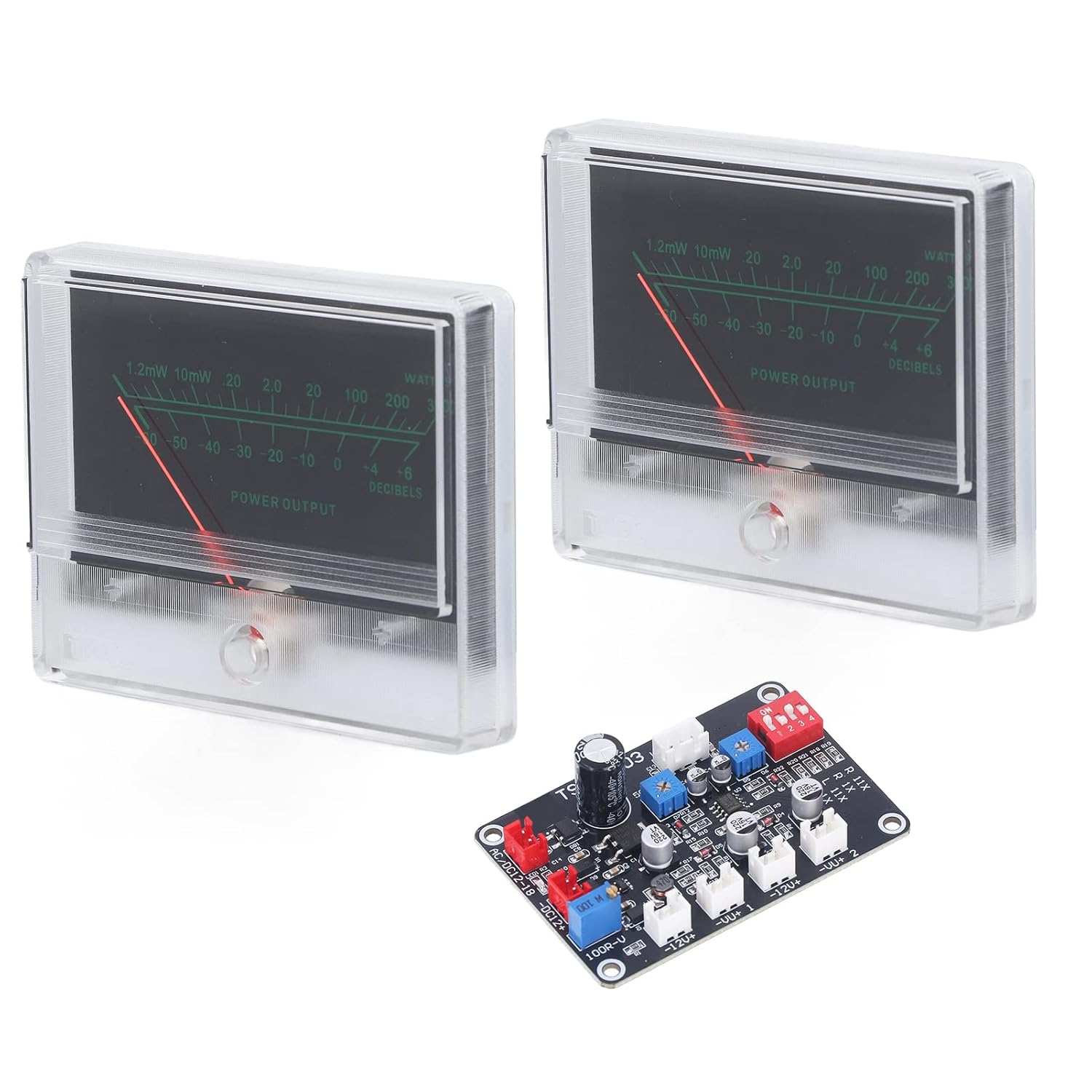 Zerodis VU Meter Driver Board, High Adjustment Power Amplifier, DB Meter with Backlight for Home Audio Enthusiasts, ABS PCB Kit, Zerodisc0354f7trn