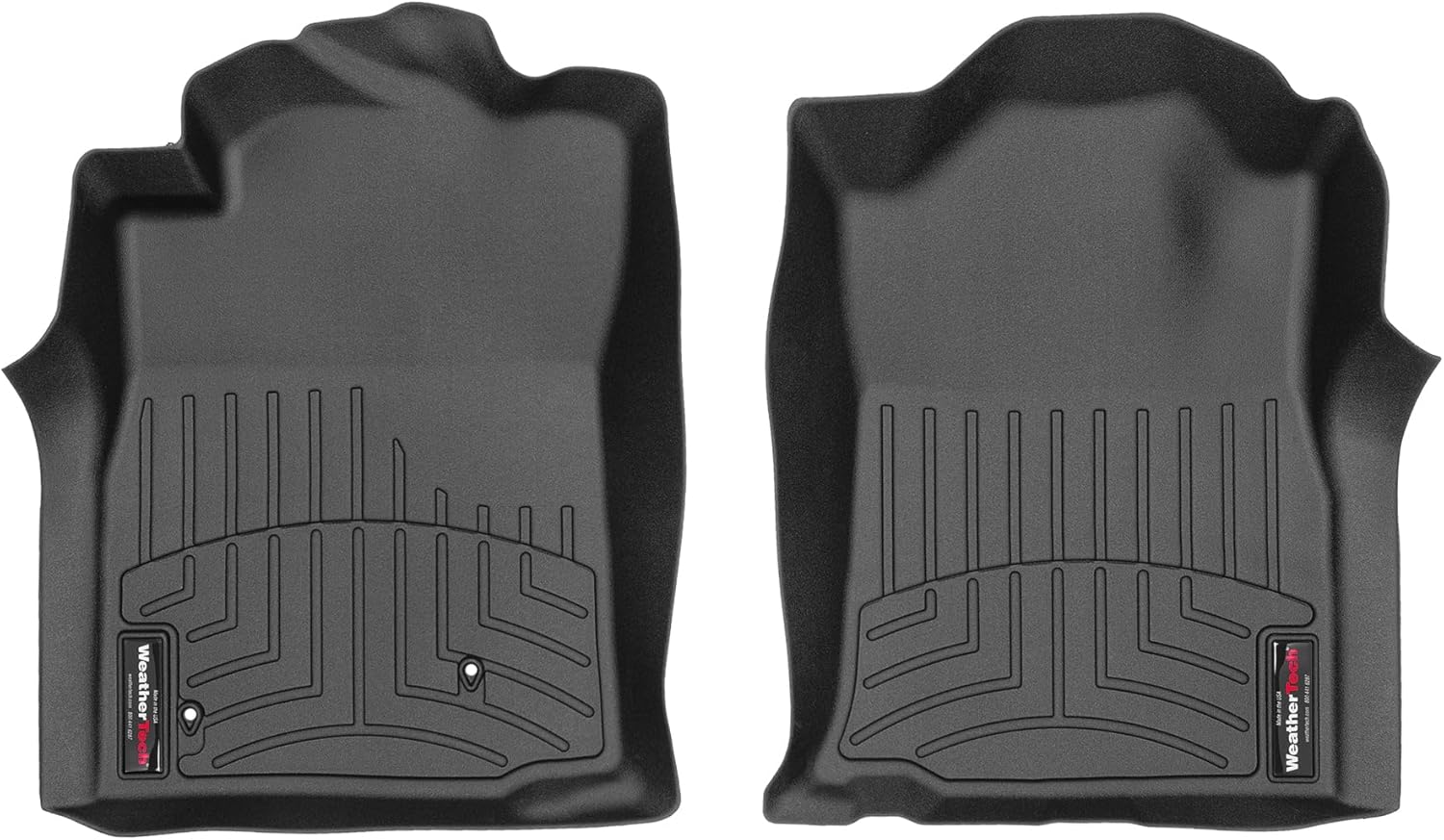 WeatherTech Custom Fit FloorLiners for Toyota Tacoma, Tacoma, Tacoma - 1st Row (440211), Black