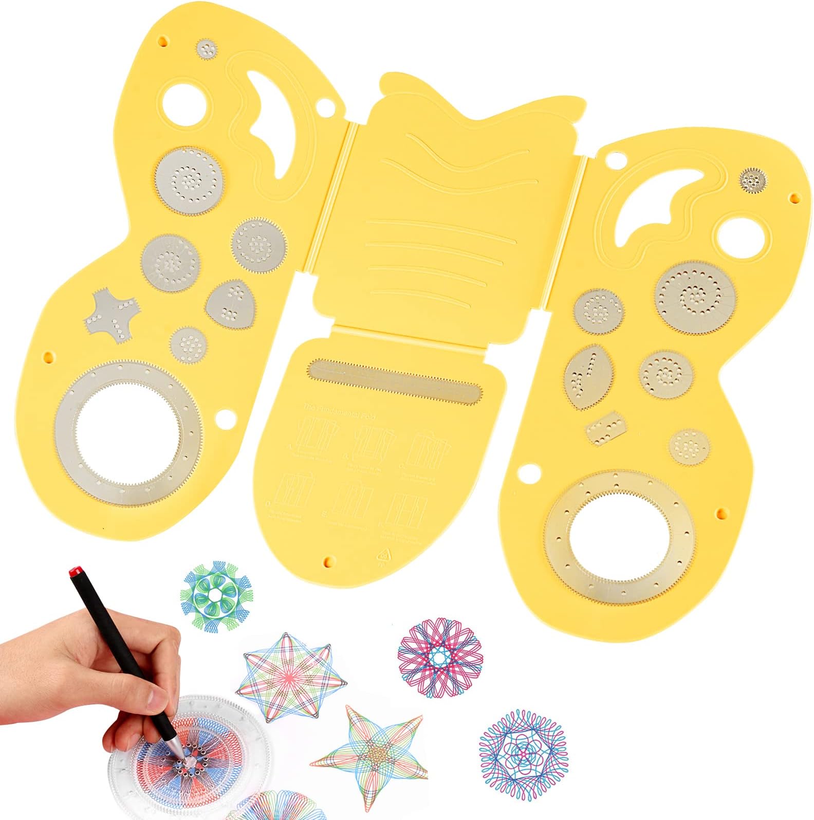 BoxLegend Shirt Folding Board Clothes Folder with Original Deluxe Set Durable Plastic Laundry Folders for Kids Yellow