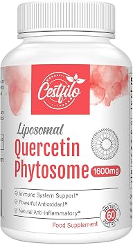 Liposomal Quercetin Phytosome 1600mg, High Strength Formula, 60 Softgels