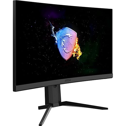 MSI Full HD Non-Glare 1ms 1920 x 1080 144Hz Refresh Rate Resolution Free Sync 24" Curved Gaming Monitor (Optix G24C6P) - Black