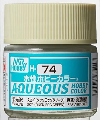 H74 Semi-Gloss Duck Egg Green 10ml Bottle, GSI Aqueous Color