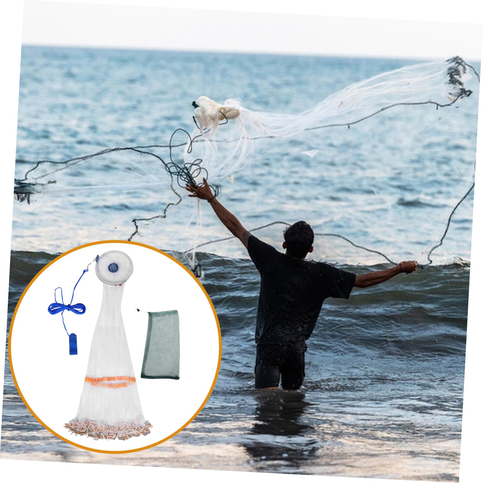 ERINGOGO Retino Da Lancio Facile Retino Da Pesca Per Esche Per Gamberetti Per La Pesca Di Pesciolini A Mano