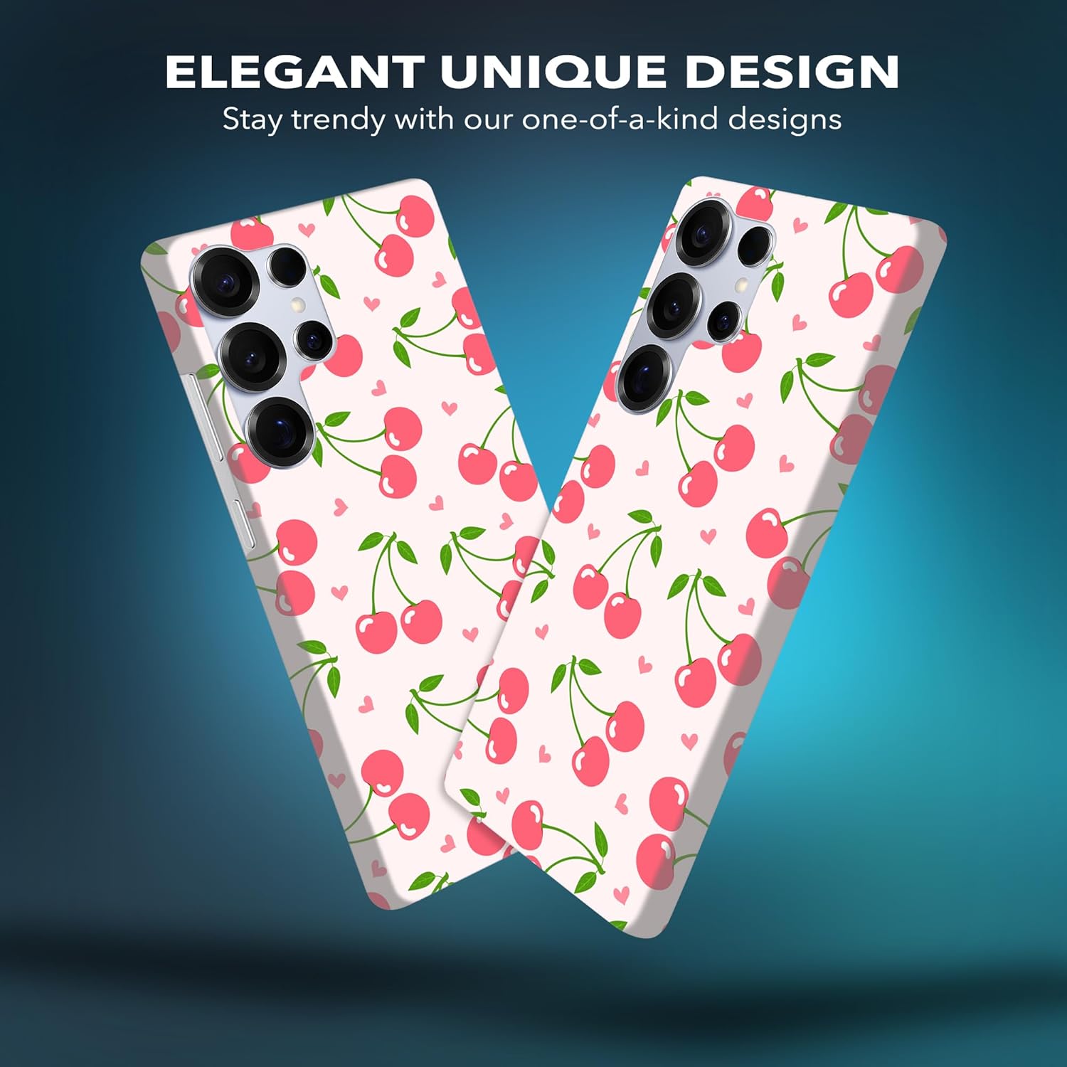 for Samsung Galaxy S25 Ultra 5G, S25 Ultra Case - Cherry Pink Pattern Design Printed Cute, Sleek Hardshell Protective Phone Case/Cover for Samsung S25 Ultra - Image 4