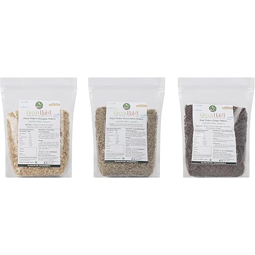Greenhabit Millet Flakes - Nutritious 750gm