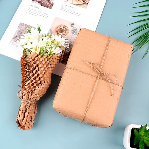 Miniatura 6 de Papel de embalaje de panal para mover rompibles 15 "x 164 ', papel de panal marrón para embalaje, material de embalaje de papel de 80 GSM, papel de