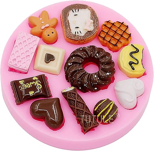 Lindo juego de moldes de silicona para galletas de caramelo, herramientas de manualidades, proyectos de fondant epoxi, decoración de pasteles,