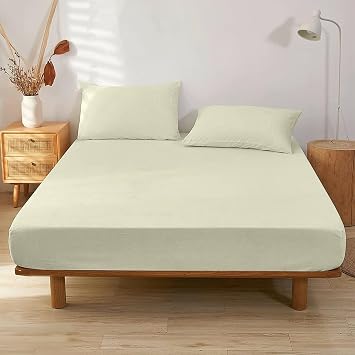 Extra Deep King Size Fitted Sheets 400 Thread Count 100% Egyptian Cotton Luxury Fitted Sheets King Size with 35cm Extra Deep Pockets for King Size Bed
