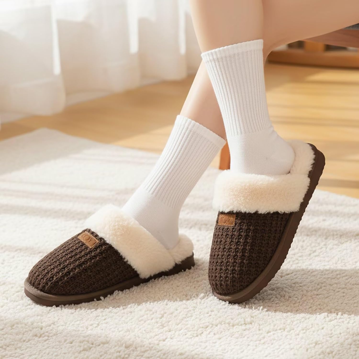  Cozy House Slippers for Women with Memory Foam Fuzzy Shoes for Indoor thumbnail