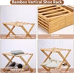 Foldable Shoe Rack, Standing Shoe Storage Shelf, Space Saving Folding Shoes Standing Organizer for Entryway Closet Bedroom Hallway (5 Layers, Color)