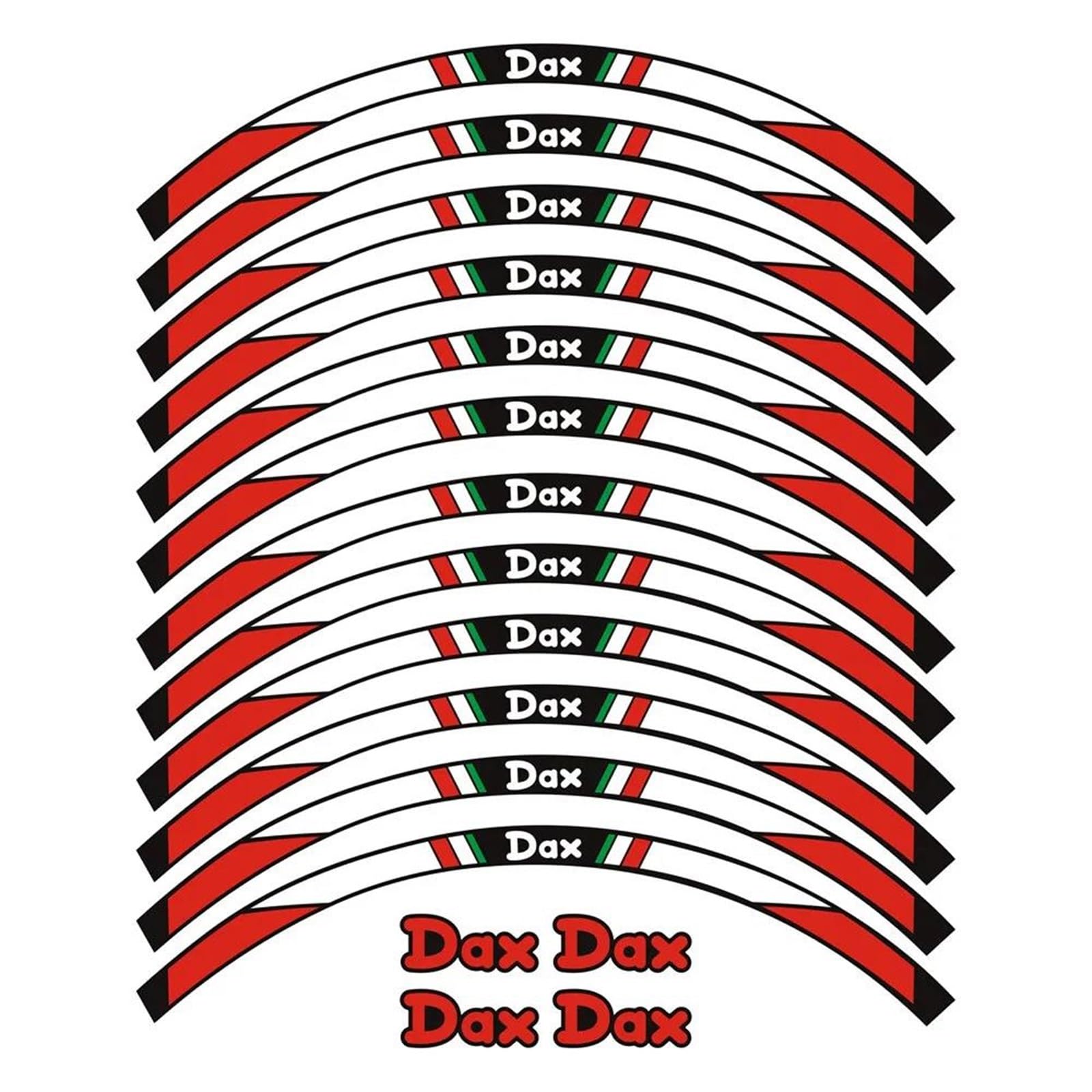Motorcycle Wheel Rim Stripes Sticker Reflective for DAX 125 ST125 ST-125 Stickers Decal(Color4)