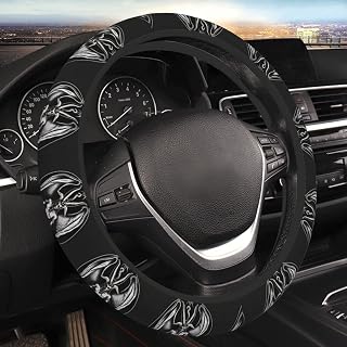 Mlanxi Baphomet Satan Devil Elastic Steering Wheel Cover for Women Men, Universal 15 Inch Anti Slip Auto Car Wrap Cover