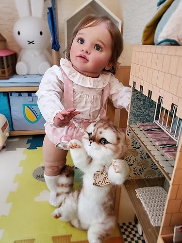 Miniatura 5 de TERABITHIA Muñecas realistas de 26 pulgadas de cuerpo suave y tierno, muñeca de arte coleccionable para niñas, segura para niños a partir de 3 años