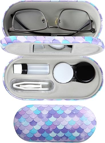 Miniatura 7 de MUDOR Funda para lentes de contacto 2 en 1, kit de viaje de lente de contacto de doble cara, incluye herramienta de extracción con pinzas, diseño de