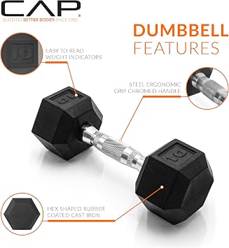 CAP Barbell Kaplamalı Dambıl Ağırlığı | Çoklu Seçenekler