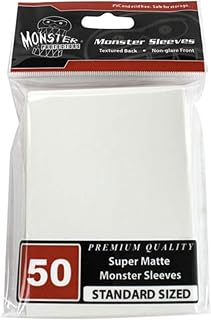 Sleeves - Monster Protector Sleeves - Standard Size Super Matte - White (Fits MTG Magic the Gathering and Other Standard Sized Gaming Cards)