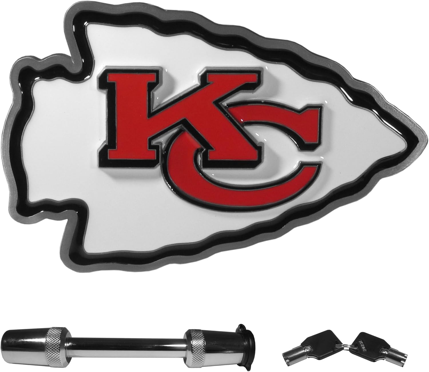 Siskiyou NFL Kansas City Chiefs Trailer Hitch with Hitch Lock Class II, Team Colors