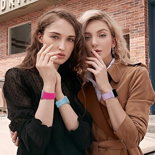 Miniatura 5 de Correa deportiva compatible con correas de Apple Watch de 1.496 in 1.575 in 1.614 in 1.654 in 1.732 in 1.772 in 1.811 in 1.929 in, correa de