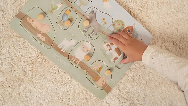 Foto 5 de 7 de Little Dutch 7140 FSC Puzzle de agarre de madera con sonidos Granja - Little Farm