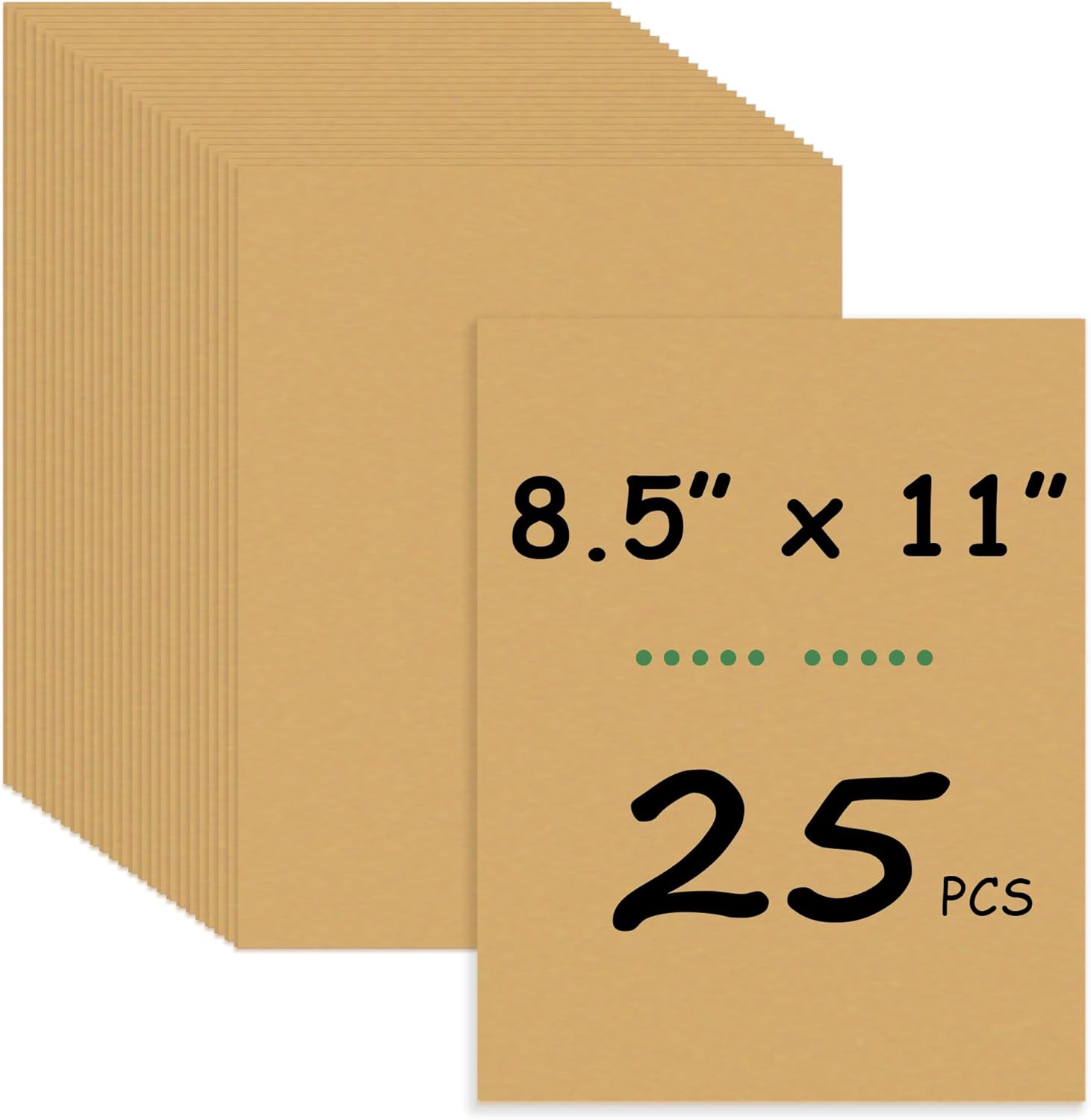 Kraft Paper Brown Cardstock 8.5 x 11, 25 Sheets Thick Card