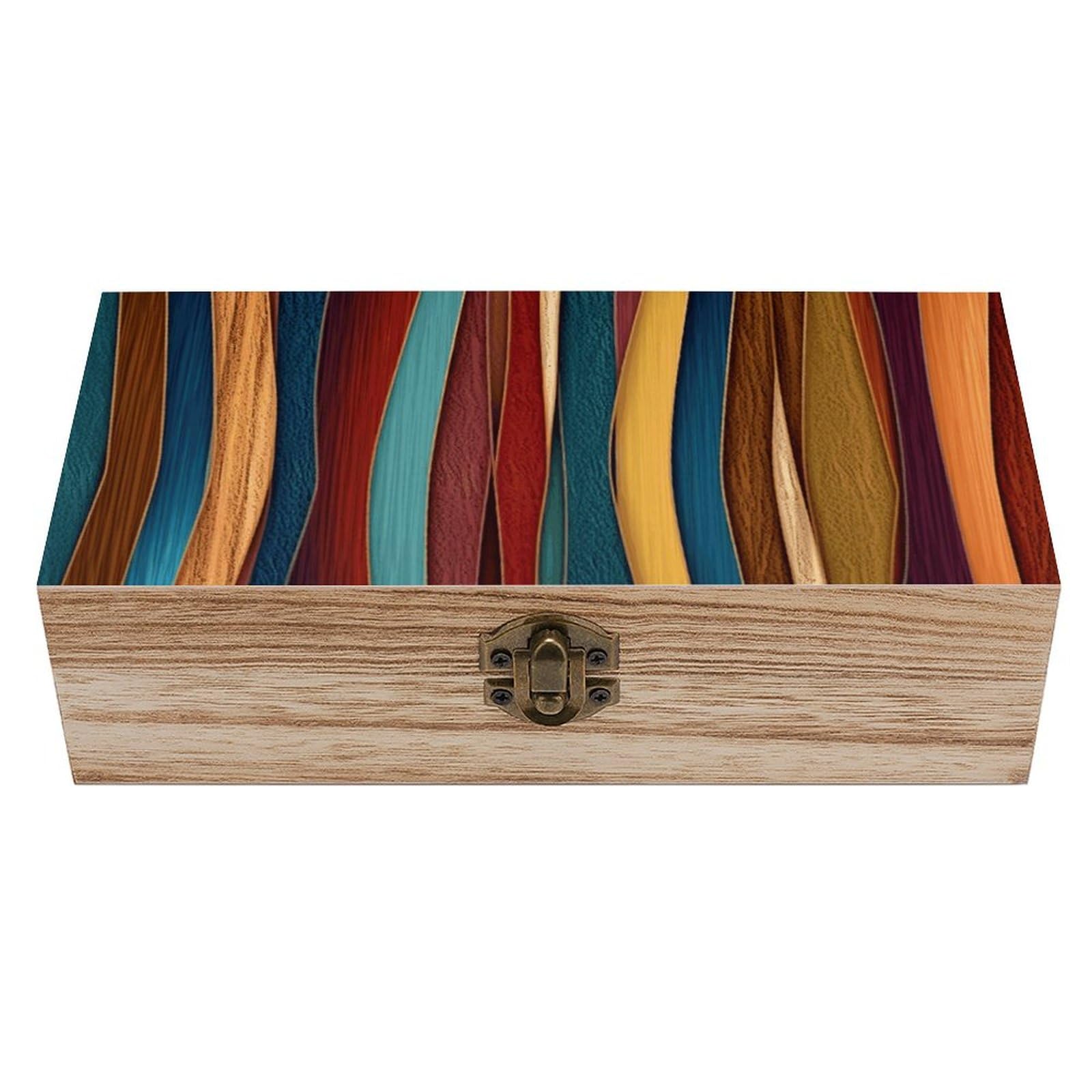 Boîte de rangement en bois idéale pour vos précieux souvenirs de famille