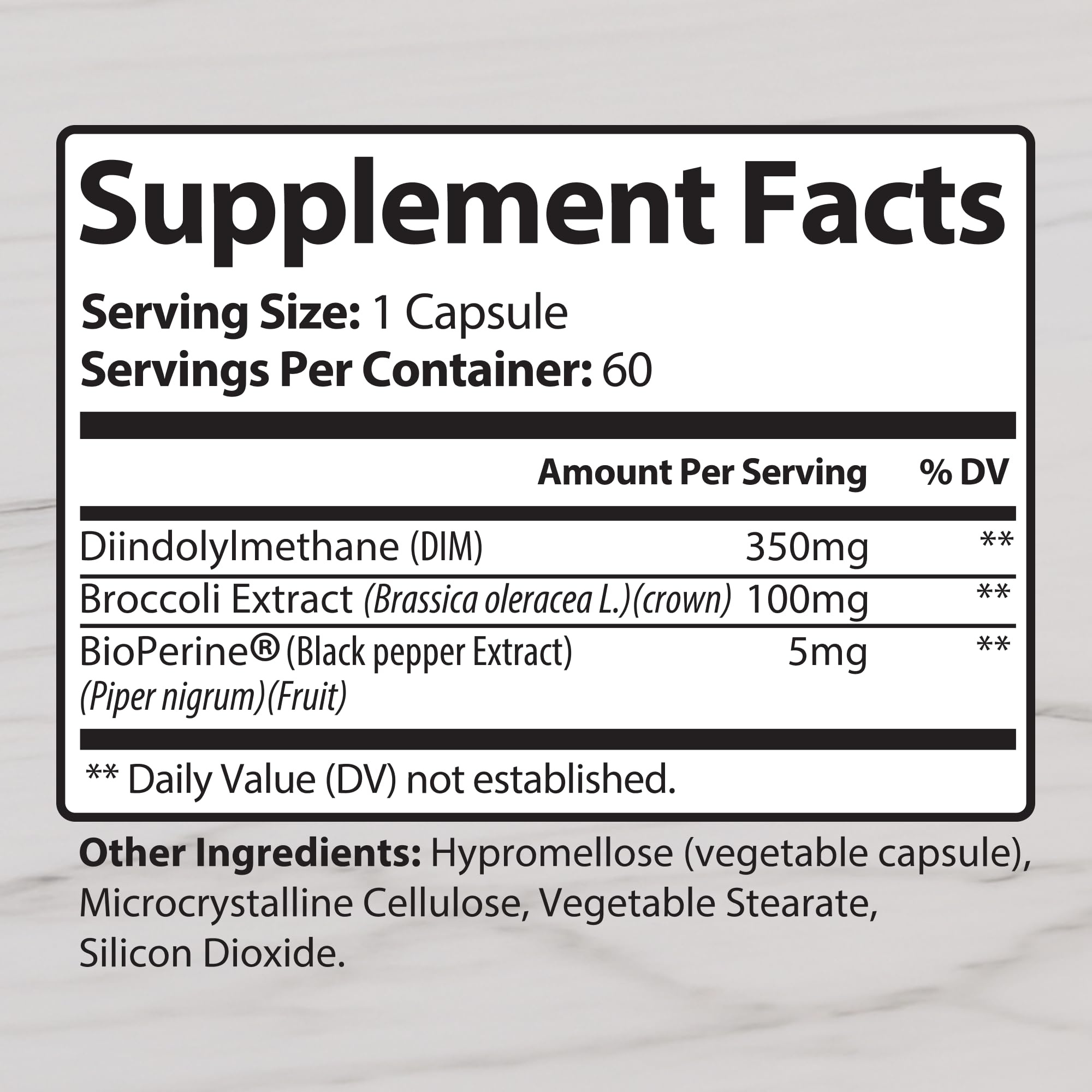 Naturalfem DIM 350mg Ultra Complex - Advanced Hormone Balance for Women & Estrogen Metabolism Support - with 100mg Broccoli Extract & BioPerine - High Potency 455mg Formula - 60 Capsules — Amazon image 4