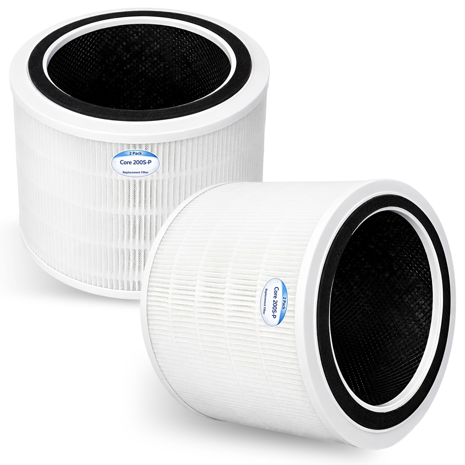 Core 200S Replacement Filter Compatible with LEVOIT Core 200S-P Smart WiFi Air Purifier Core 200S-RF 3-Stage HEPA High Efficiency Filters 2 Pack