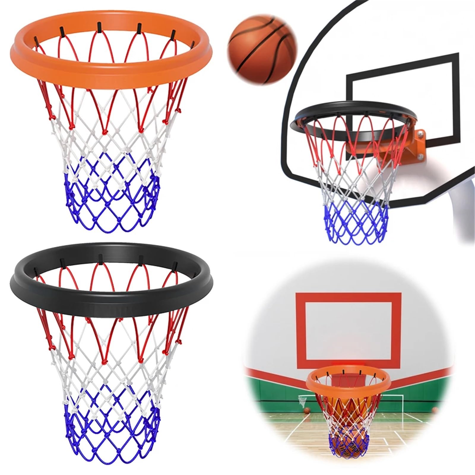 Basketballkorb Zimmer PU-Basketballnetz, Mini-Basketballrahmen, tragbarer Basketballnetzrahmen(Orange)