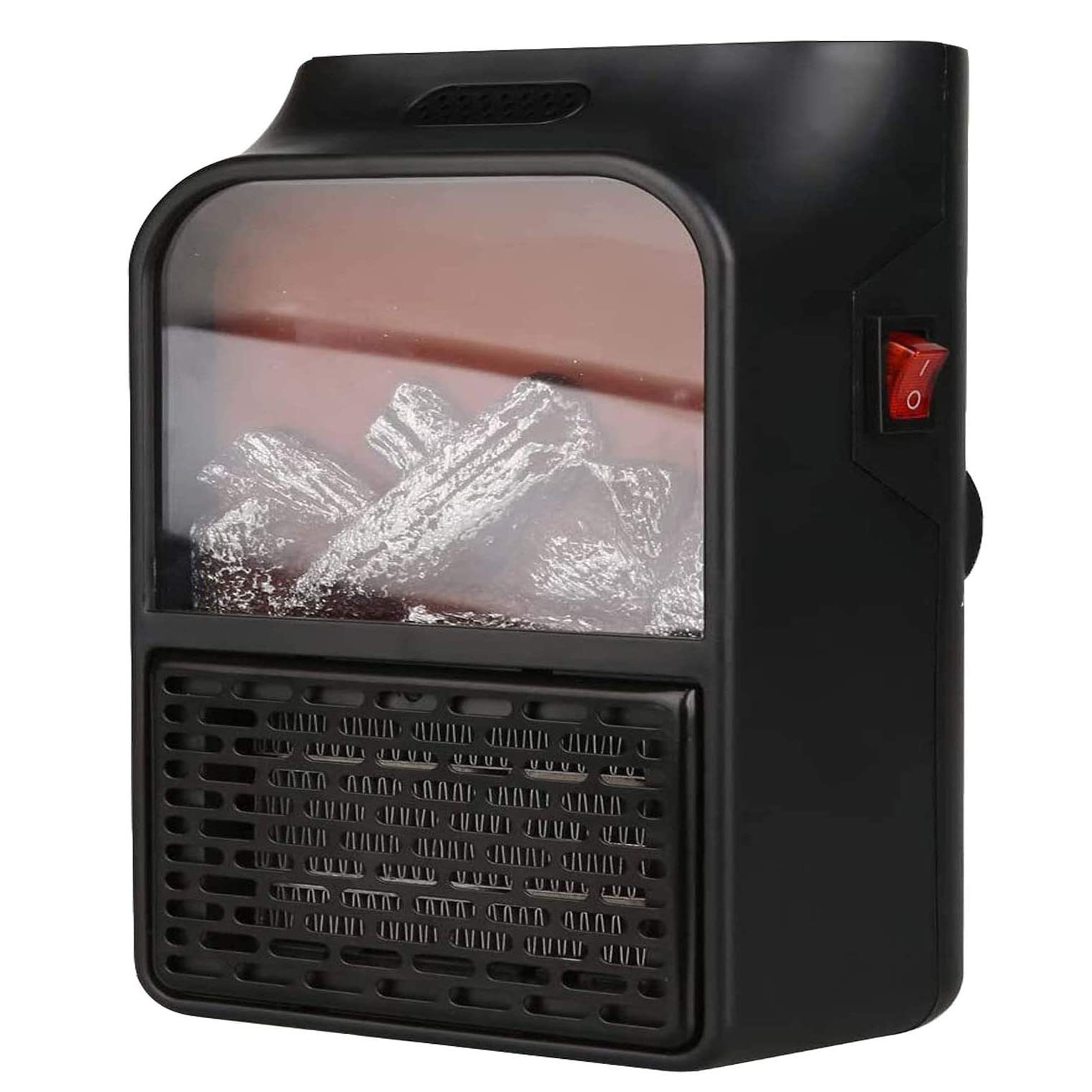 Yfainioo Portable Electric Space Heaters, Handy Plug in Mini Heater with Remote Control, Overheat Protection, Fireplace Flame Heater for Indoor Use