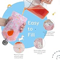 Vista 2 de BUZIO Bolsas de alimentos reutilizables, 12 paquetes de 5 onzas, bolsa de almacenamiento de alimentos para niños pequeños, bolsas para apretar