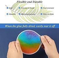 Vista 5 de Patelai 6 moldes redondos para posavasos de bricolaje, molde de silicona grande, moldes de resina epoxi, moldes de fundición de silicona