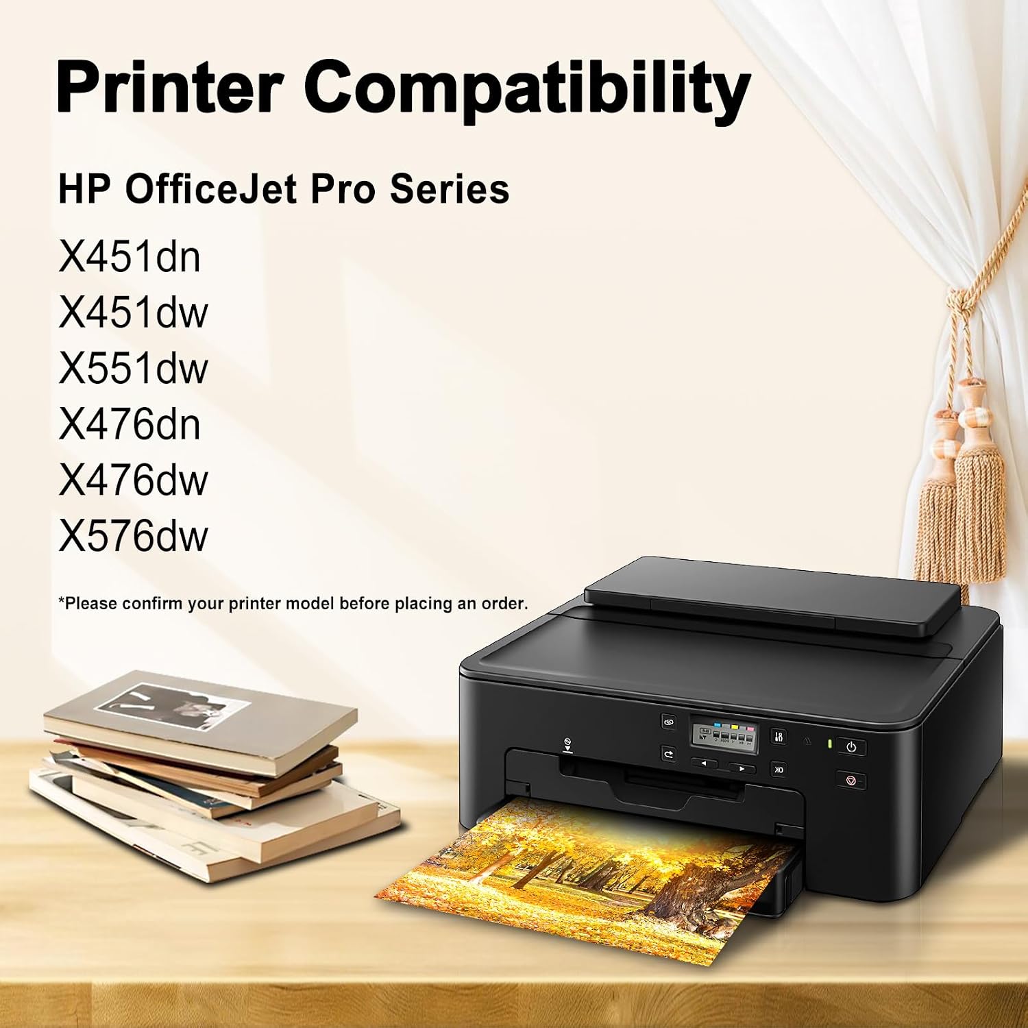 MS DEER 970XL 971XL Ink Cartridges, Compatible Replacement for HP 970 971 XL HP970 HP971 for HP OfficeJet Pro X576dw X476dw X451dw X451dn X551dw X476dn MFP Printer (4-Pack, Black Cyan Magenta Yellow)