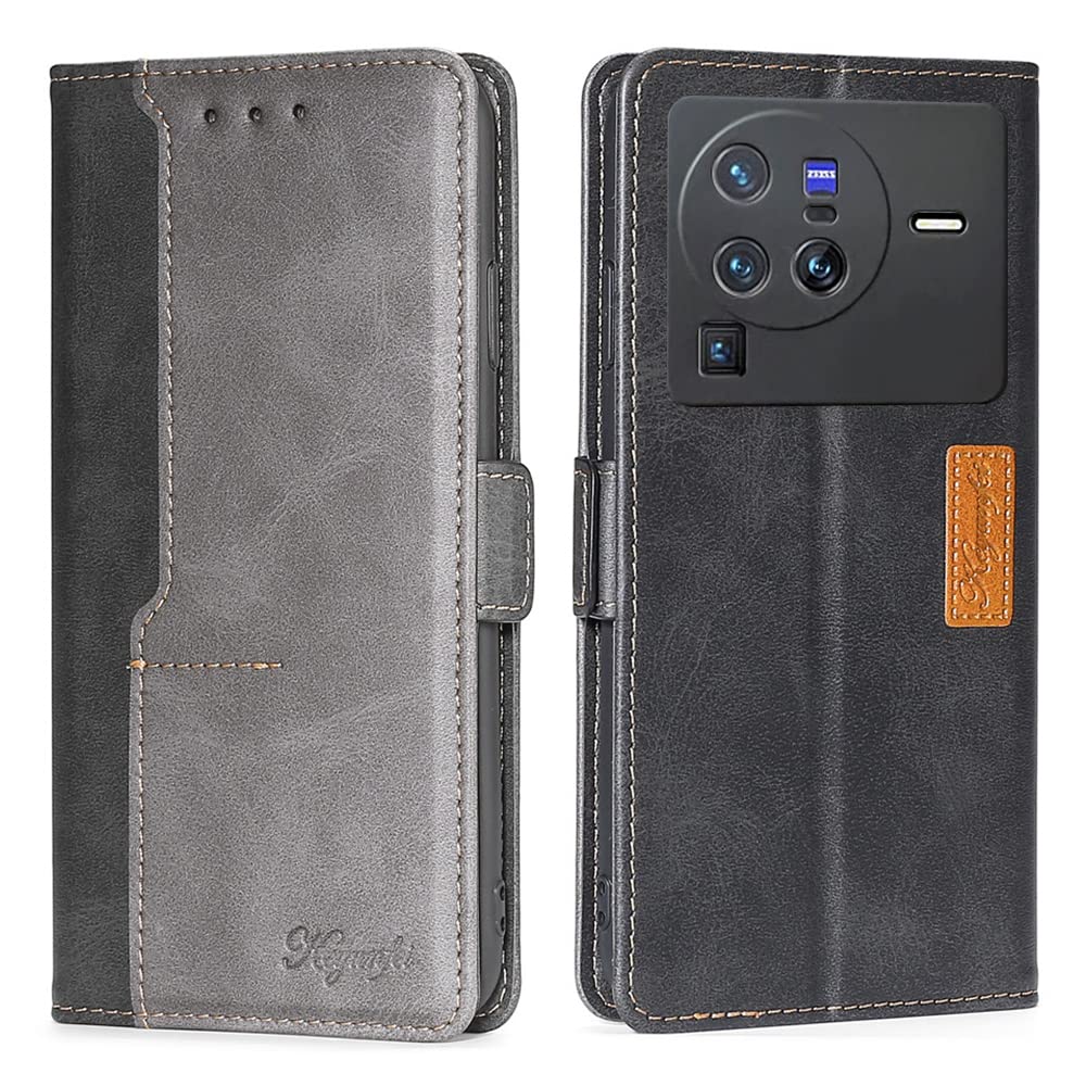 GOKEN Cover Libro per Vivo V40 5G - Custodia Portafoglio in