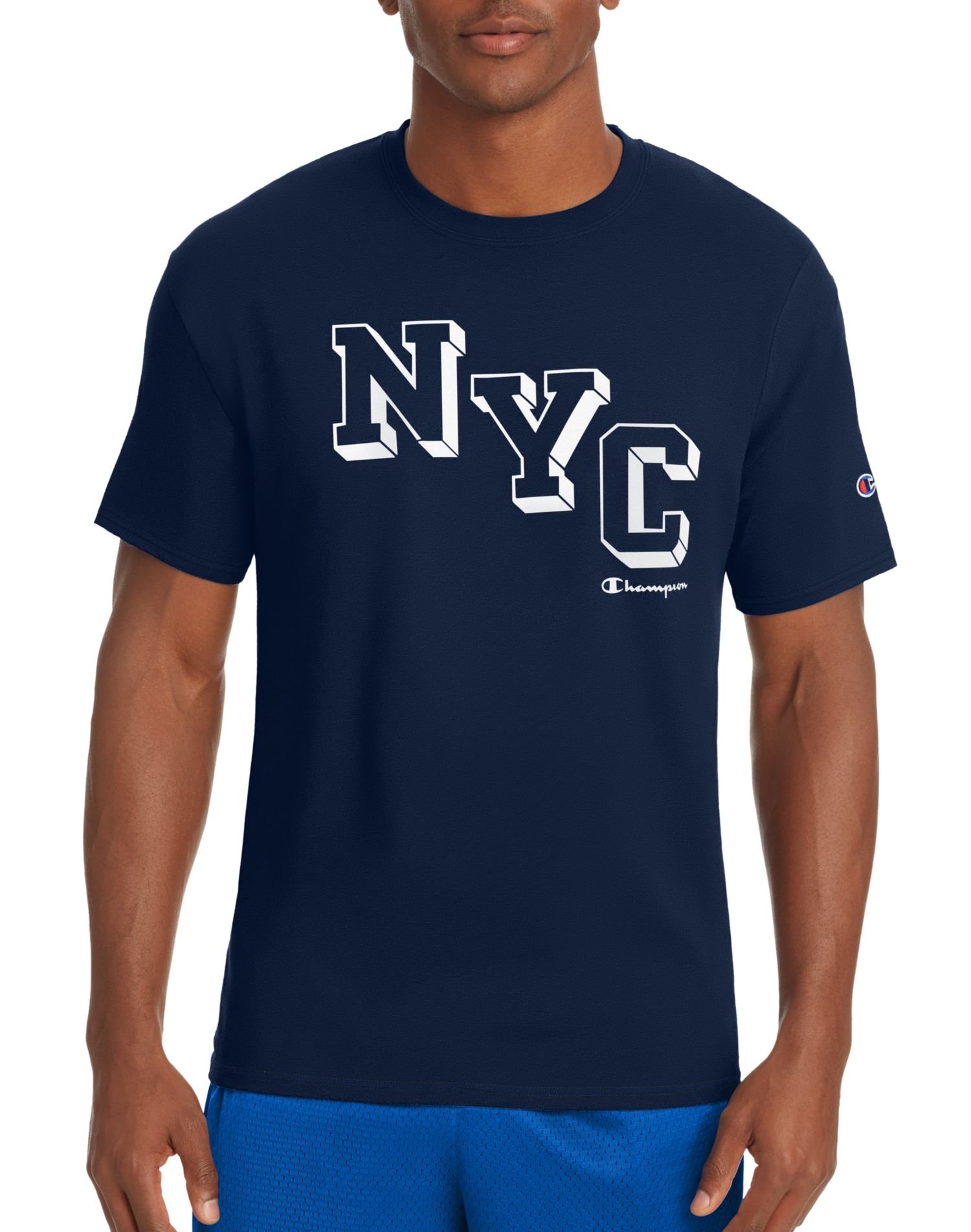 Champion Men's Classic Graphic Short Sleeve T-Shirt, Script Logo (Reg. Or Big & Tall)