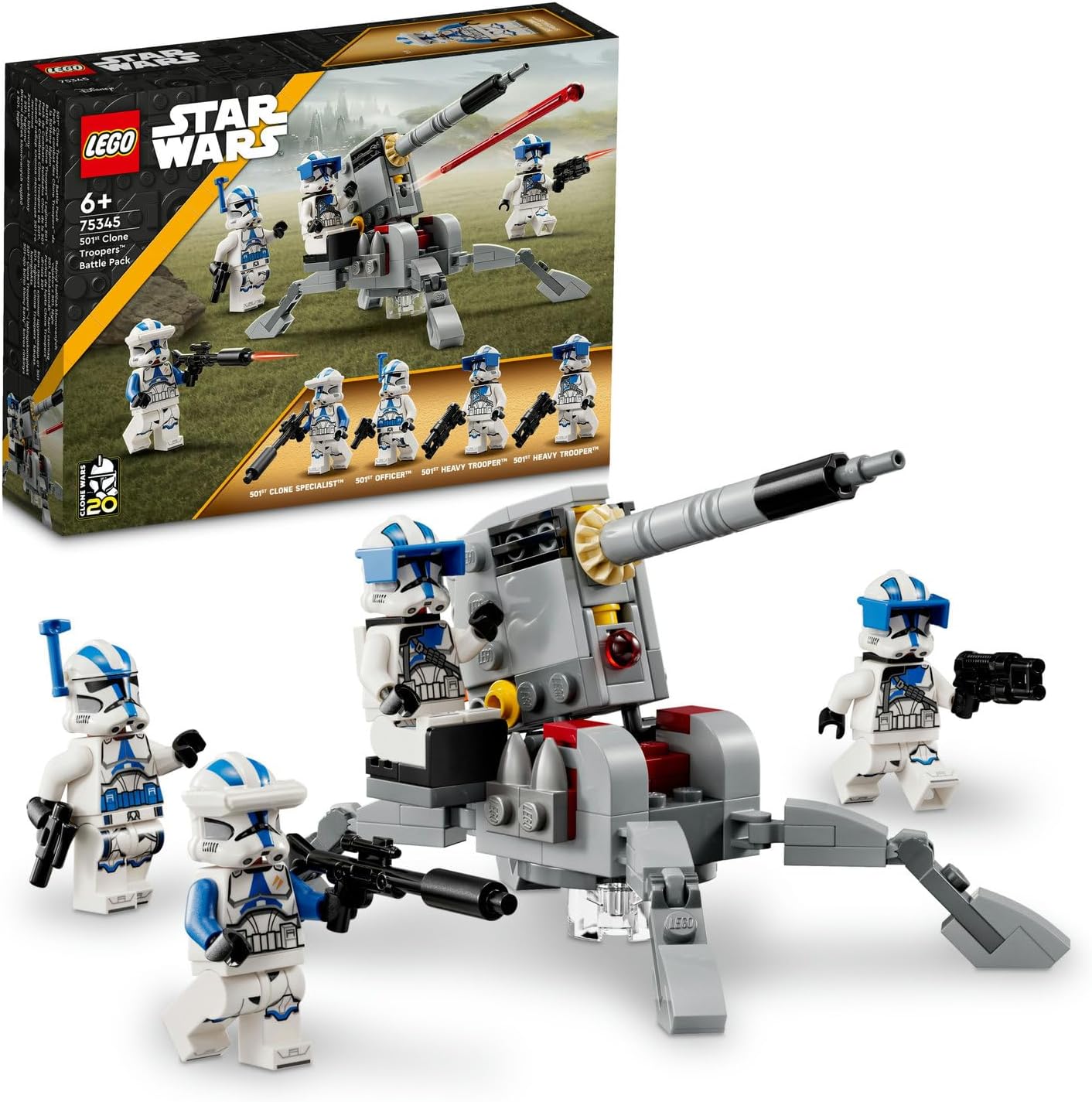 LEGO® Star Wars 501. Klon Trooperlar Paketi 75345-6 Yaş ve Üzeri Çocuklar için Oyuncak Yapım Seti (119 Parça)