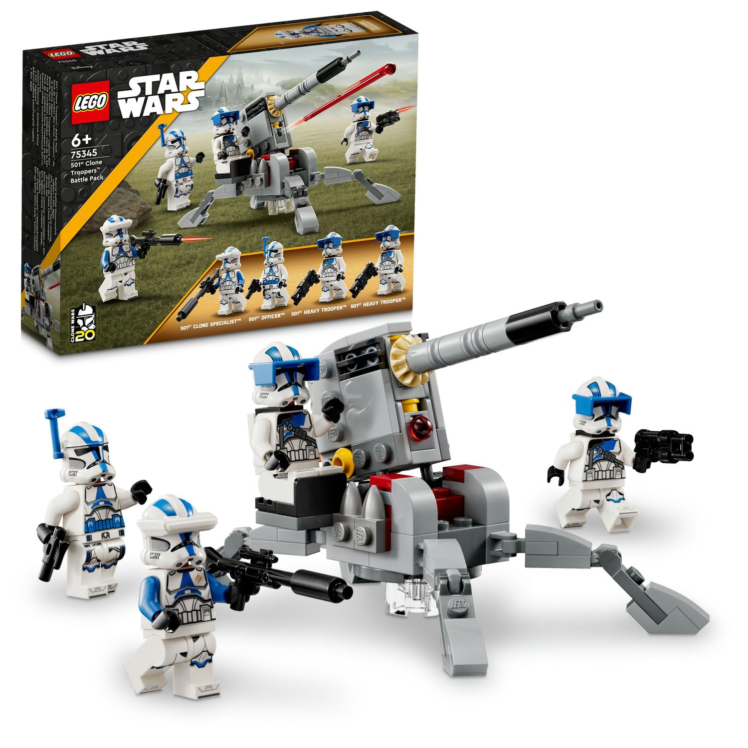 LEGO® Star Wars 501. Klon Trooperlar Paketi 75345-6 Yaş ve Üzeri Çocuklar için Oyuncak Yapım Seti (119 Parça)