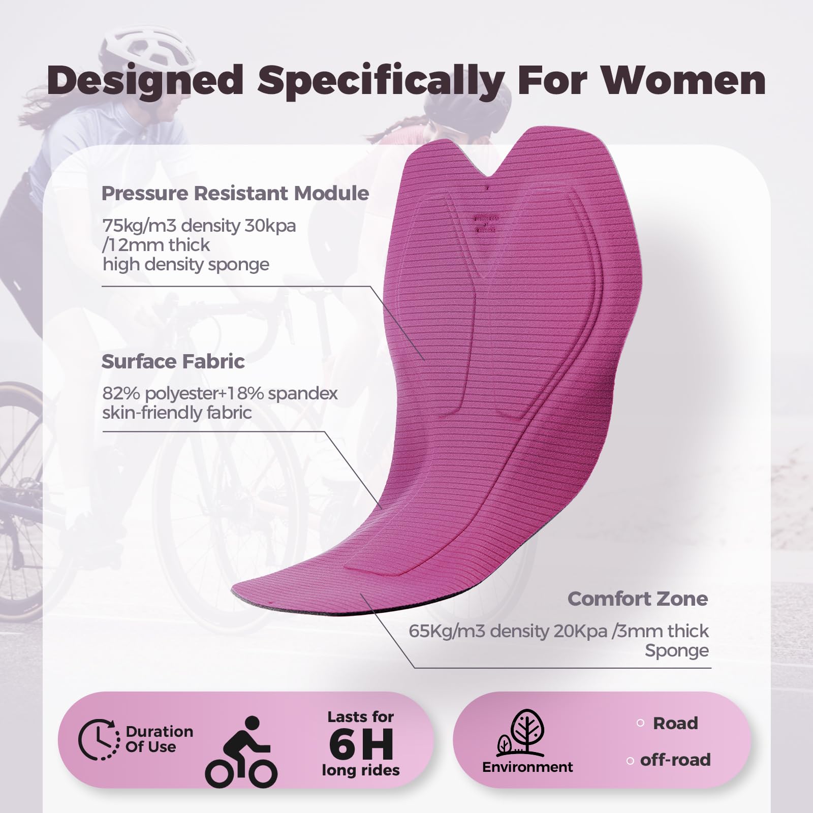 ROCKBROS TVI Gonna da Ciclismo Donna Imbottiti, Gonna Corta Sportiva con Pantaloncino e Tasca per Tennies, Golf, Running, Gym, Yoga, Ciclismo, Nero/Bianco