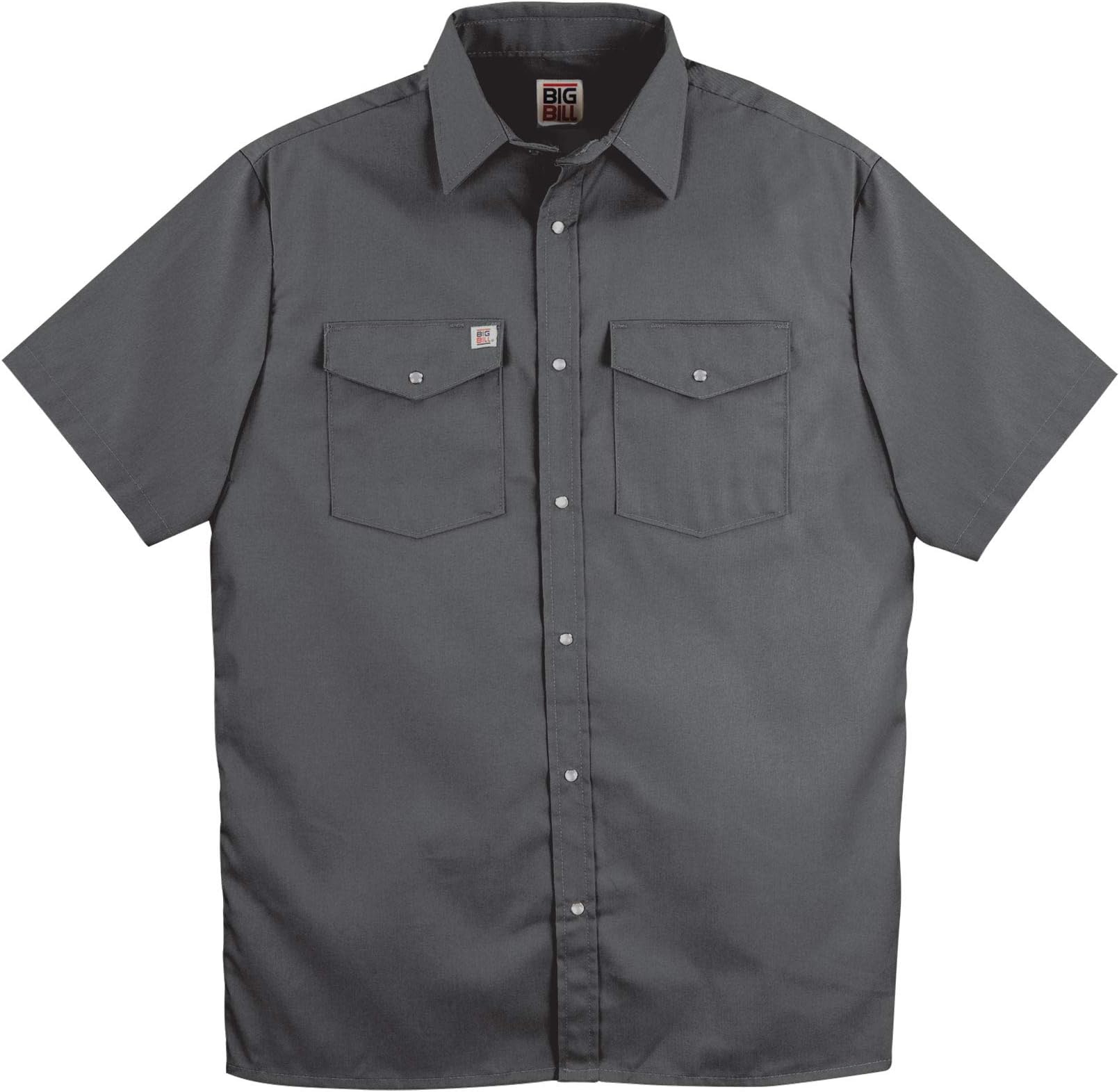Big BillWorkwear Men's 237 Premium Short-Sleeve Snap Front Work Shirt - Made in USA/Canada
