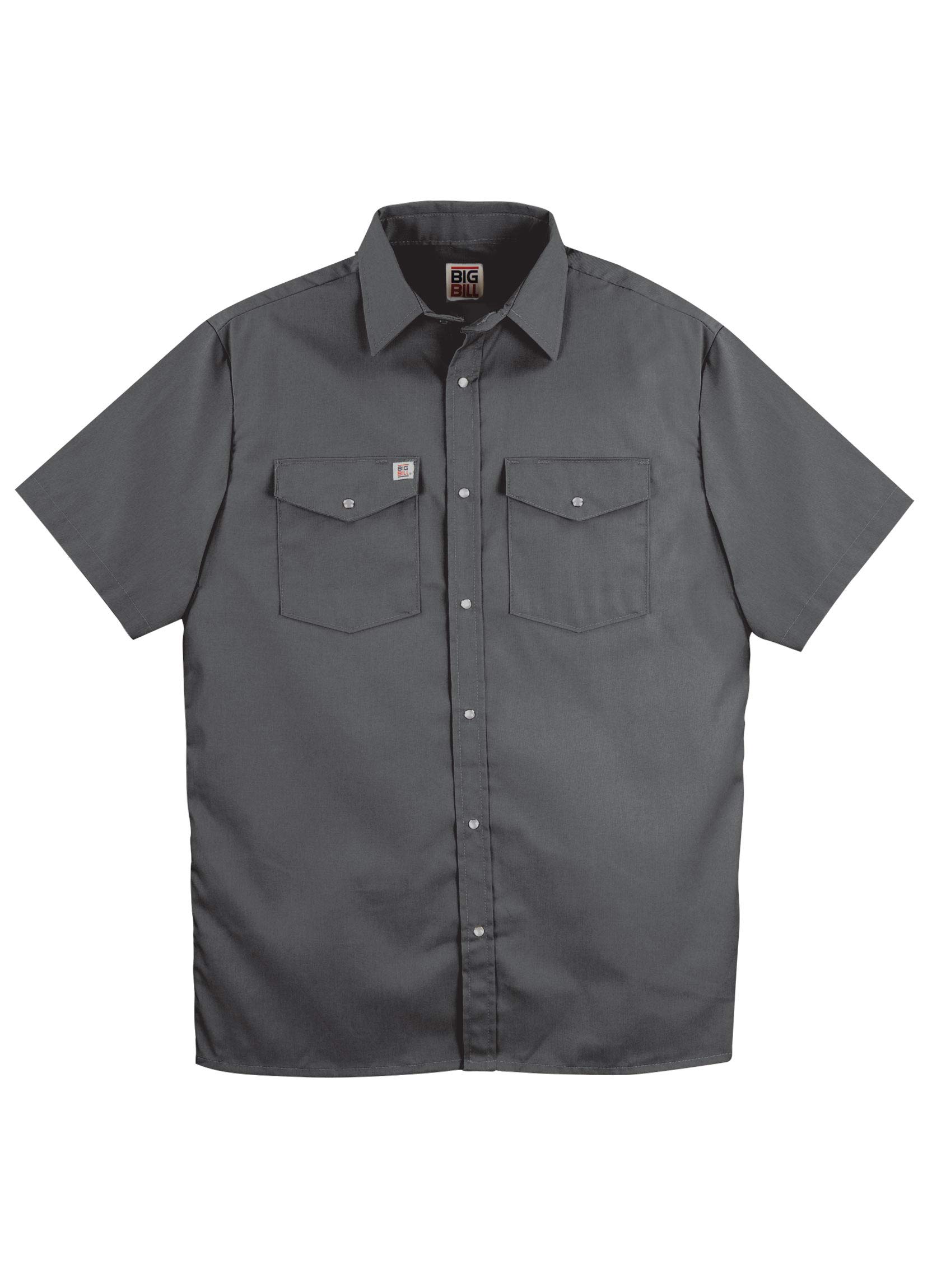 Big BillWorkwear Men's 237 Premium Short-Sleeve Snap Front Work Shirt - Made in USA/Canada