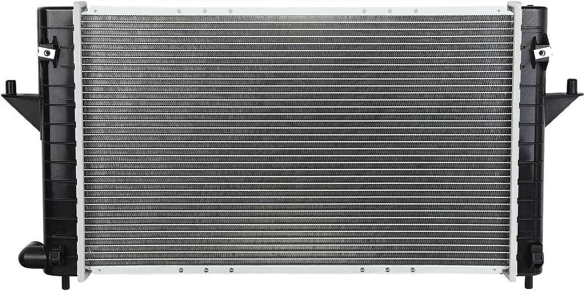 DNA Motoring OEM-RA-2191 OE Style Bolt-On Aluminum Core Radiator Compatible with 94-02 Saturn SC1 / SC2 / SL1 / SL2 / SL AT, 23-5/8" W X 14-1/16" H X 5/8" D, 1-1/4" Inlet, 1-1/4" Outlet