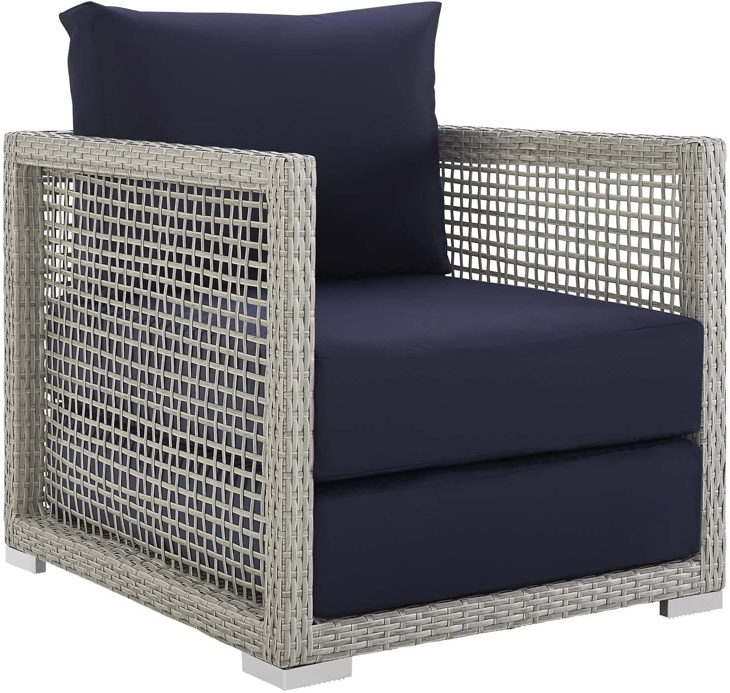 Modway Aura Wicker Rattan Outdoor Patio Arm Chair with