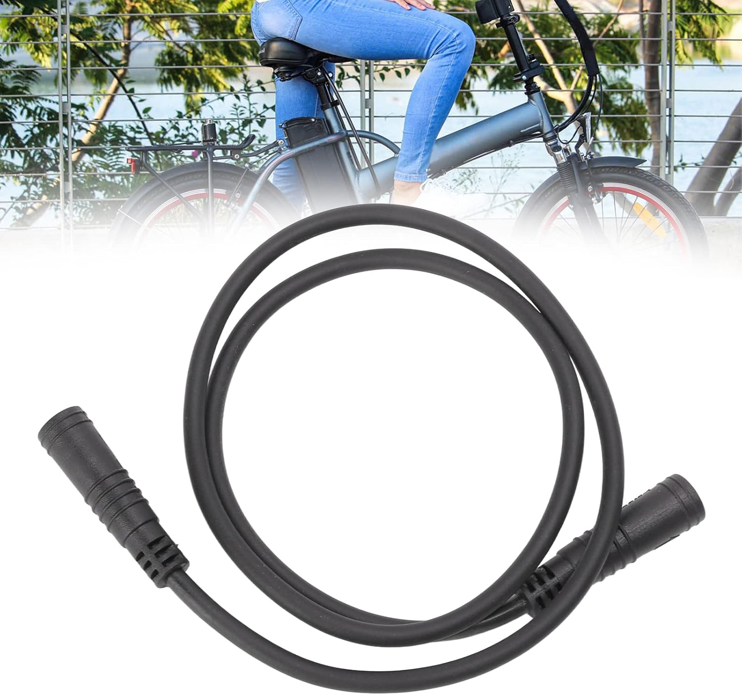 Alomejor Electric Bike Display Extension Cable Waterproof Electric Bicycle Computer 5Pin Extension Cable for Bafang