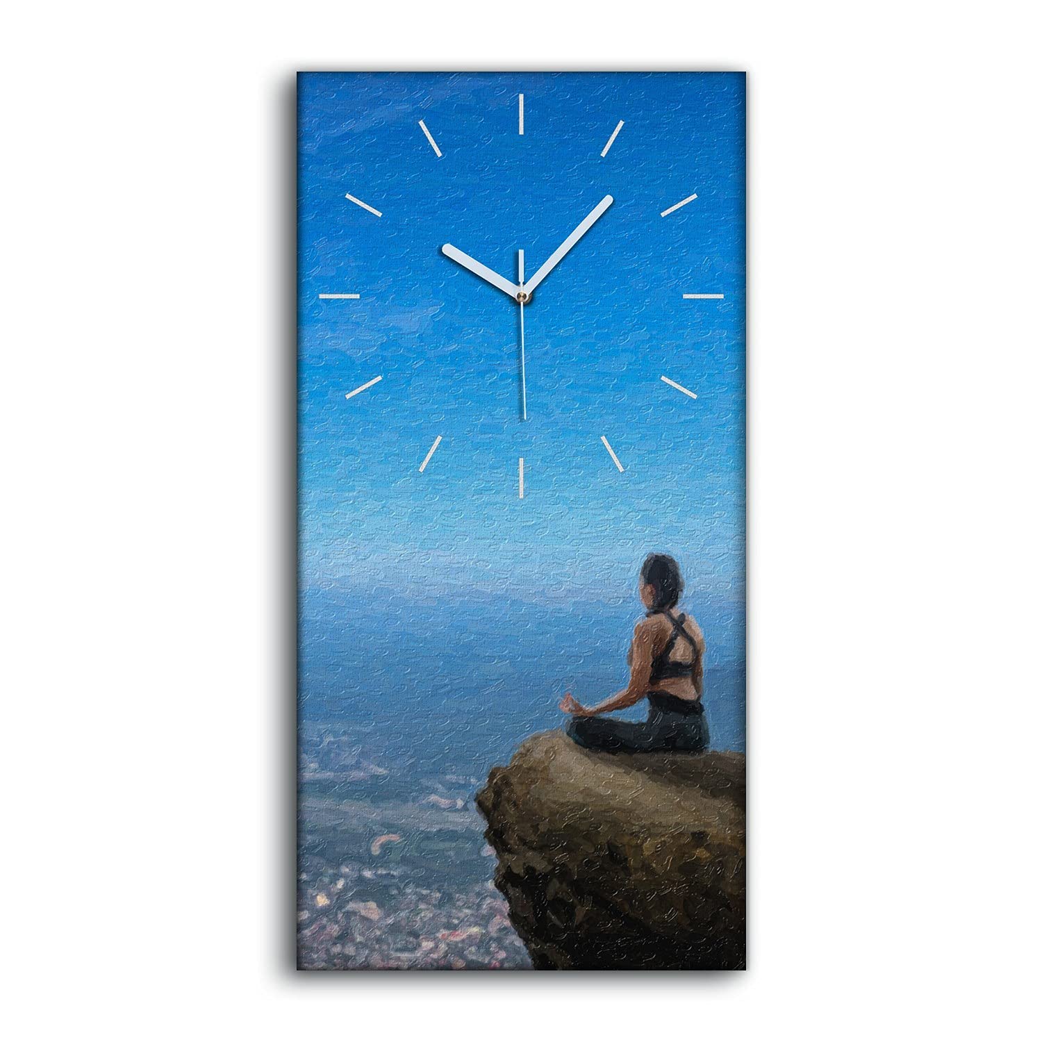 Horloge sur Toile Art Moderne Image Décoration 30x60cm Horloge Muette