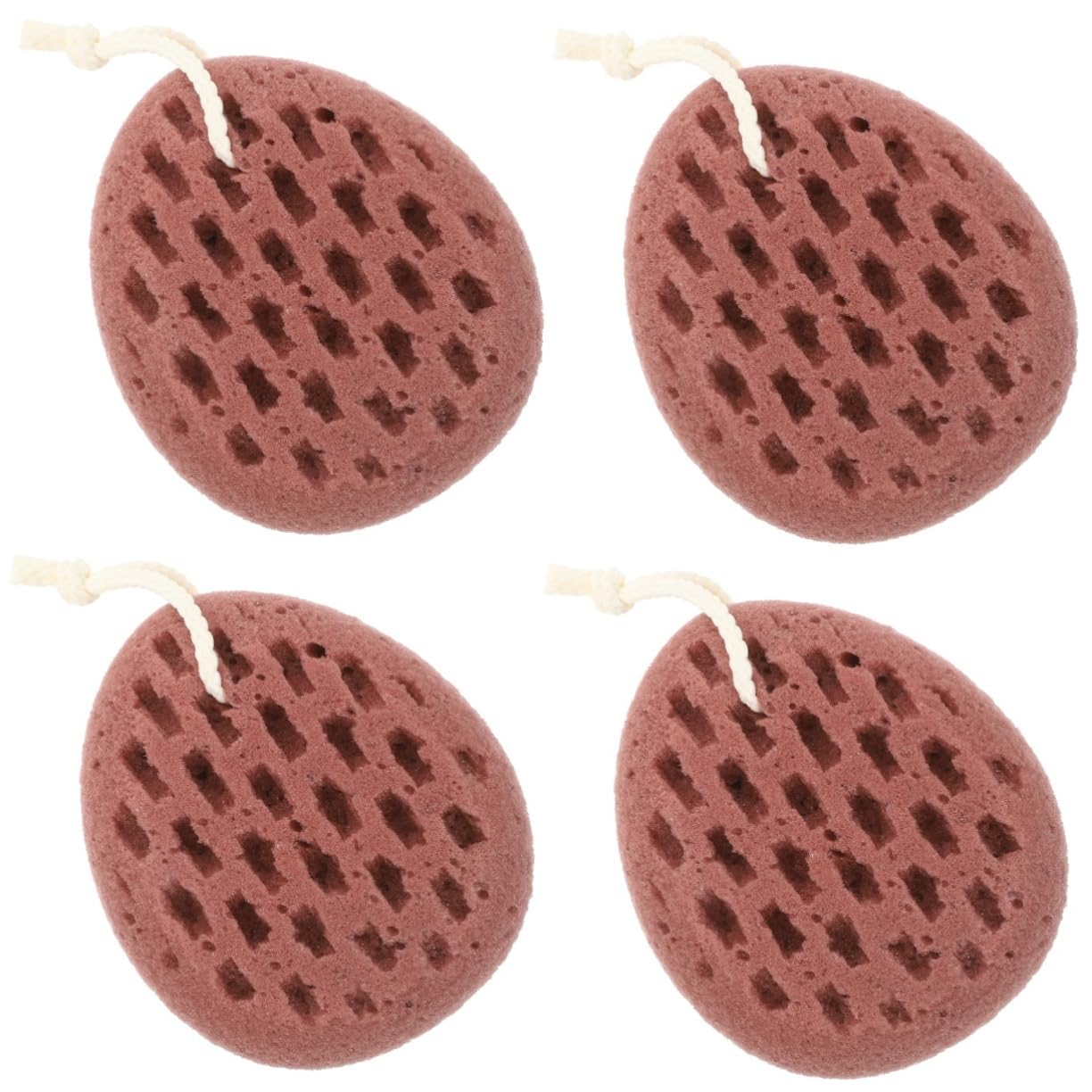 Healeved 4pezzi Spugna Da Bagno Riutilizzabile Per Esfoliazione Del Corpo Spugna Morbida e Resistente Scrubber Per Lavaggio Schiena Strumento Di Pulizia Per Doccia